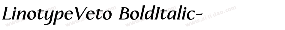 LinotypeVeto BoldItalic字体转换